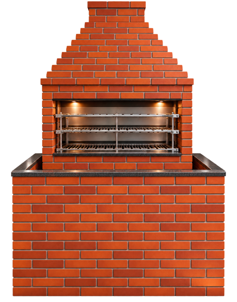 Churrasqueira de Alvenaria para Restaurante Tijolo Vermelho