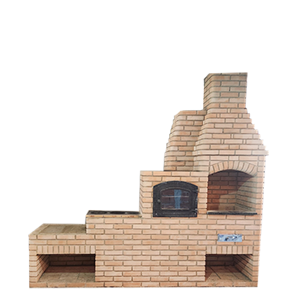 Churrasqueira 3 em 1 de Alvenaria com Fogão e Forno Tradicional Tijolo Palha