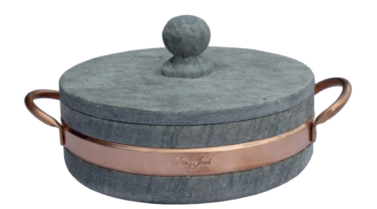 Panela Baixa de Pedra Sabão Artesanato Dias