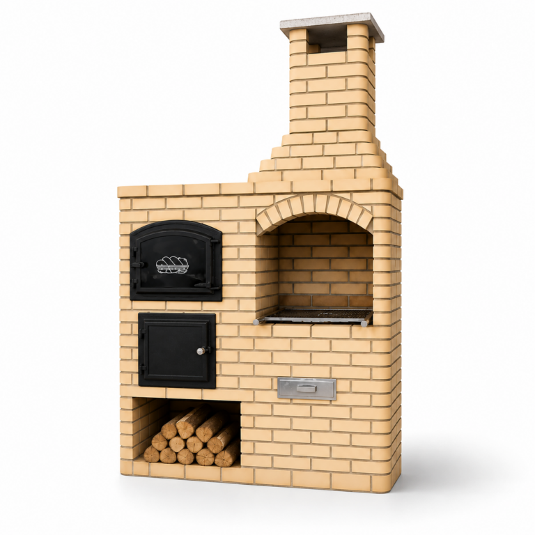Churrasqueira 2 em 1 de Alvenaria com Forno Tradicional Tijolo Palha