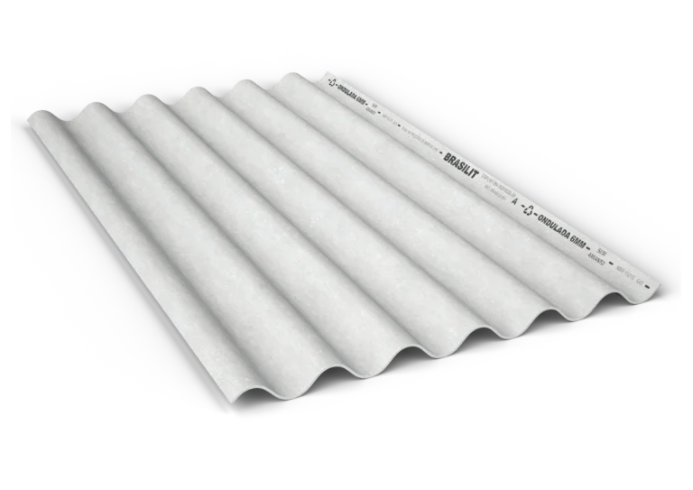 Telha de Fibrocimento Ondulada Brasilit 8 mm 3,66 x 1,10 m