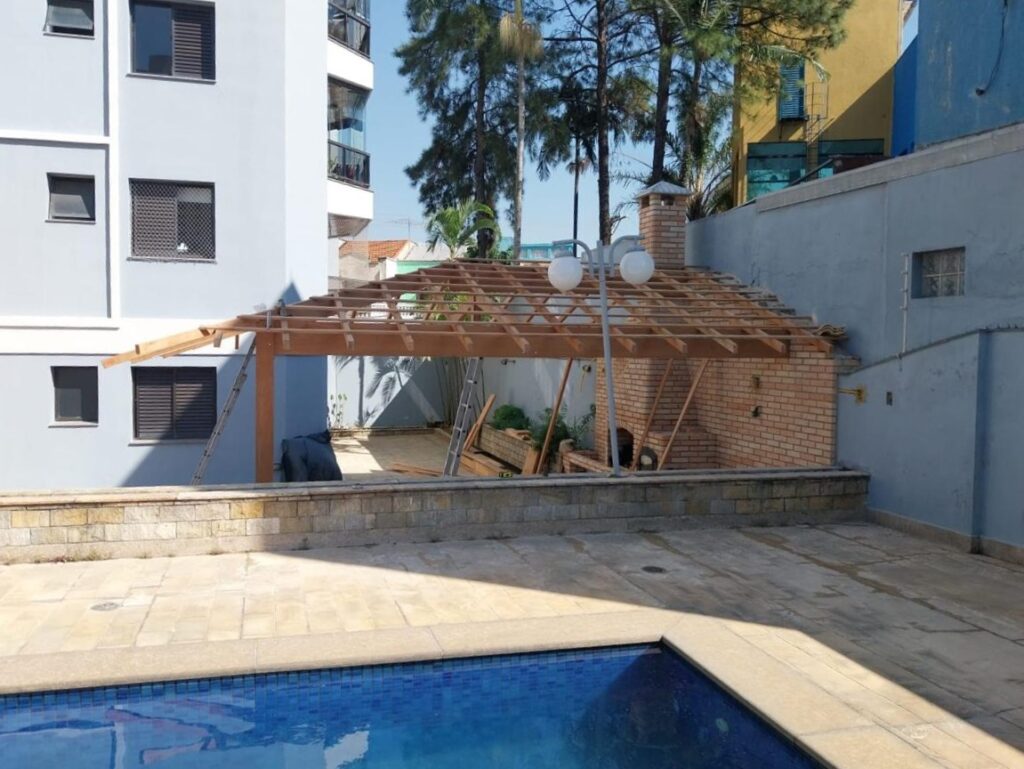 Área gourmet construída para condomínio na Vila Prudente